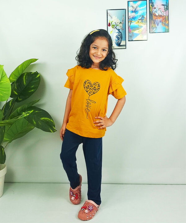 Golden Love Jersey Cotton Girls Set